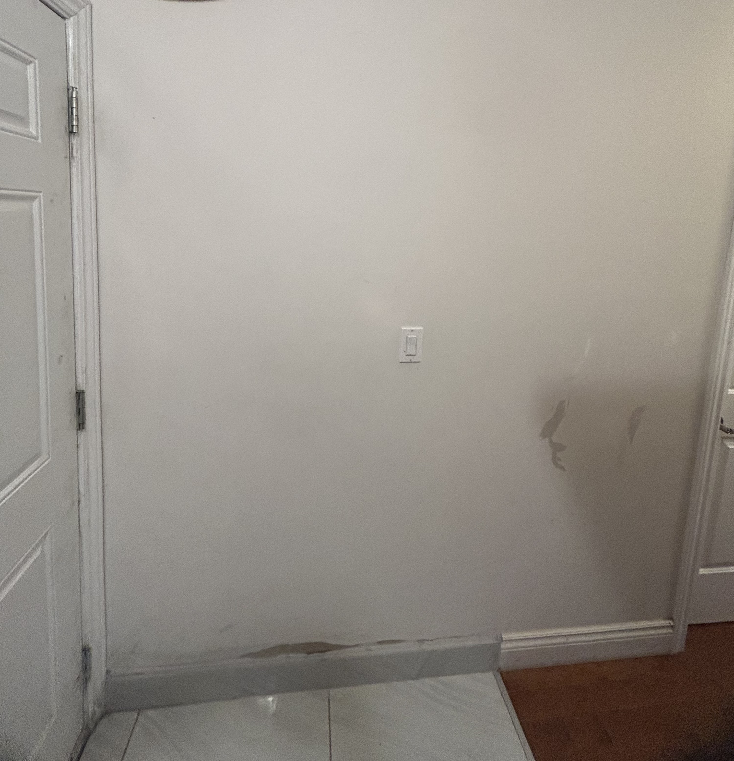Hallway before painting